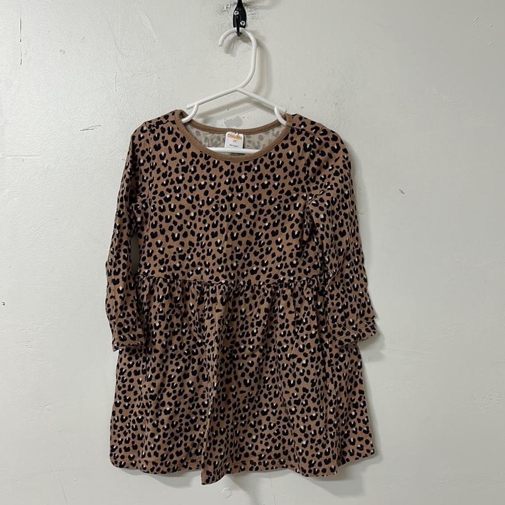 Gymboree Tan and Cream A-line Casual Dress